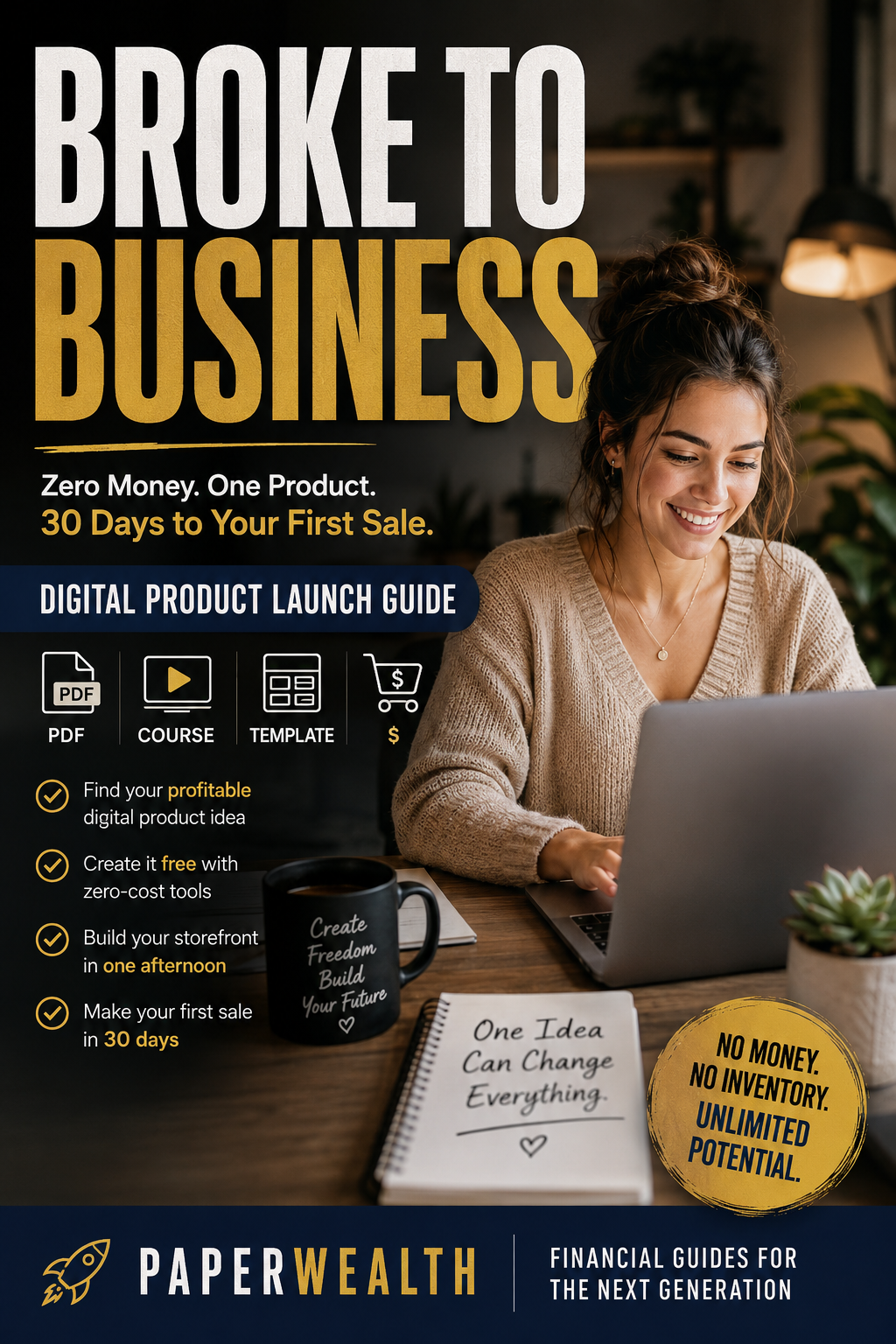 Product Title  Broke to Business™ | Zero Money, One Product, 30 Days to Your First Sale